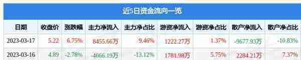 省广集团（002400）3月17日主力资金净买入8455.66万元