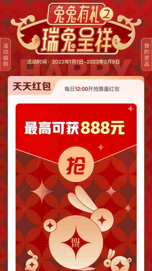 中信银行信用卡：2023“兔年开门红”福利多多