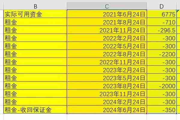 售后回租，每期租金不一致，实际利率怎么算？|XIRR函数的应用