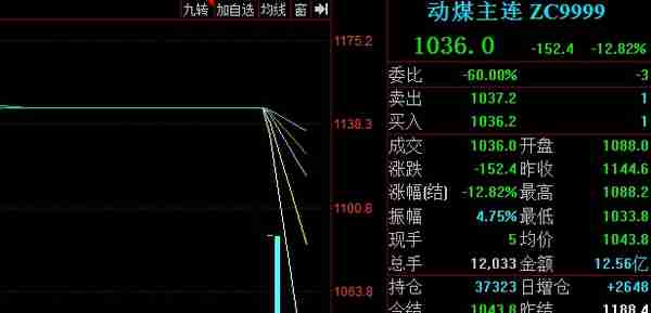 黑色系期货继续下跌 动力煤、焦炭、焦煤跌停，郑煤跌13%