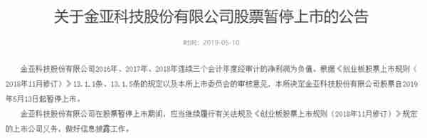 注意！乐视网、金亚科技等7家公司被暂停上市