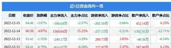 集智股份（300553）12月15日主力资金净卖出186.64万元