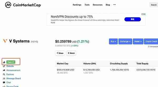 一文看懂火币新上的CMC全球前30主流币VSYS到底是什么？