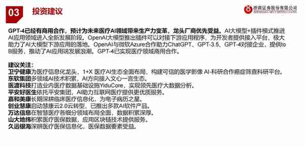 医疗AI产业链深度研究：AI大模型+医疗龙头公司