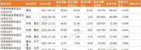 基金三季报速览（四）——硬核基金经理华泰柏瑞董辰