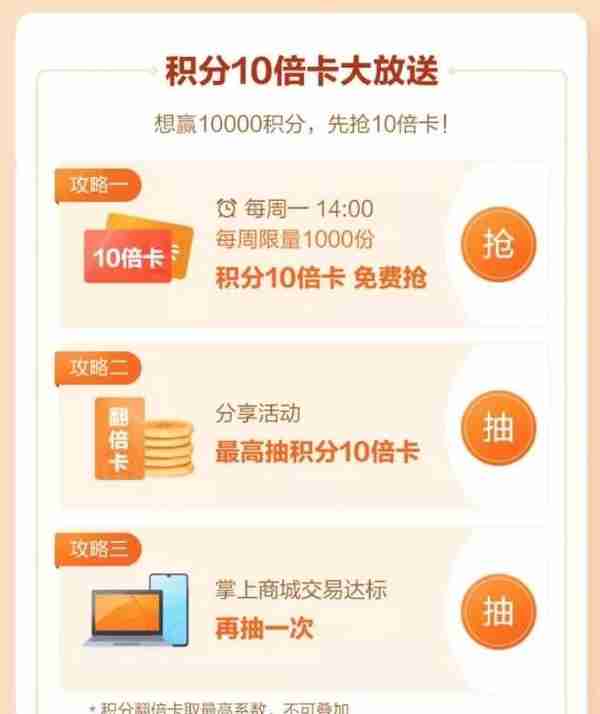 招商银行信用卡新活动，送10000积分（价值500-3600元）