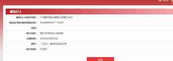 信用卡业务审批漏洞惹官司，广发银行湛江分行败诉成被执行人