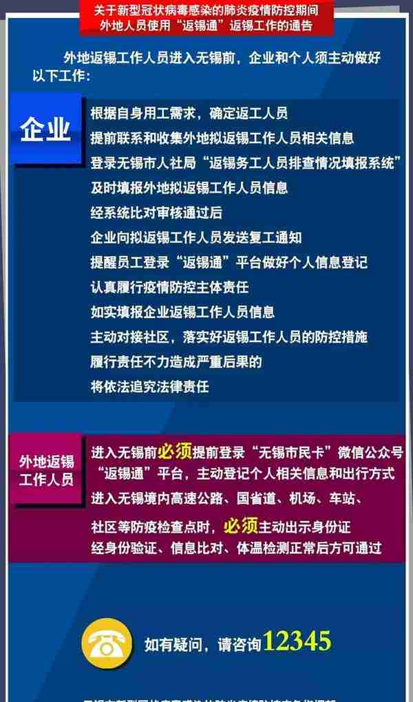 @外地返锡工作人员：您关心的问题答案都在这里↘