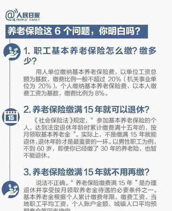 社保缴费满15年就可以不缴了？权威解答来了