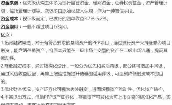 干货丨PPP项目融资方式及优缺点最全梳理！