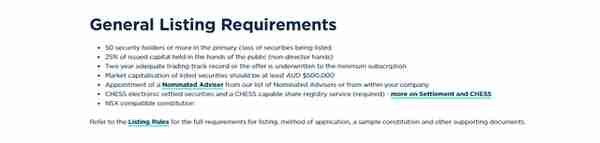 NSX企业上市须知：澳洲国家证券交易所中文网站解析（一）