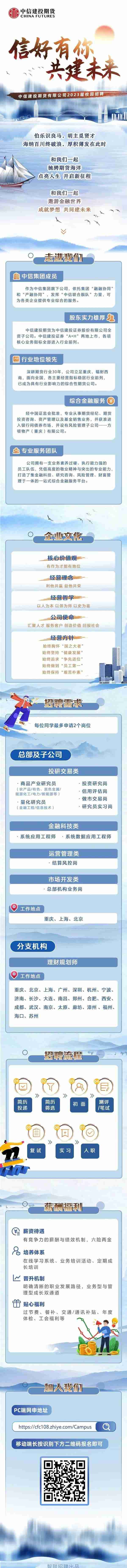 金融校招｜中信建投期货有限公司2023届校园招聘