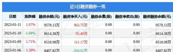 集泰股份（002909）1月11日主力资金净买入1027.49万元