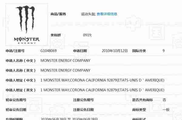 魔爪饮料Monster Energy“开打”眼镜GENTLE MONSTER，法院：不构成商标近似