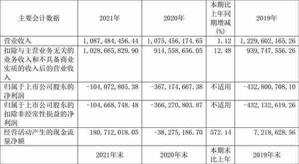 丹化科技：2021年亏损1.04亿元