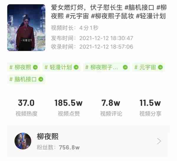 7天抖音涨粉120w！除了柳夜熙，谁还把“元宇宙”玩明白了？