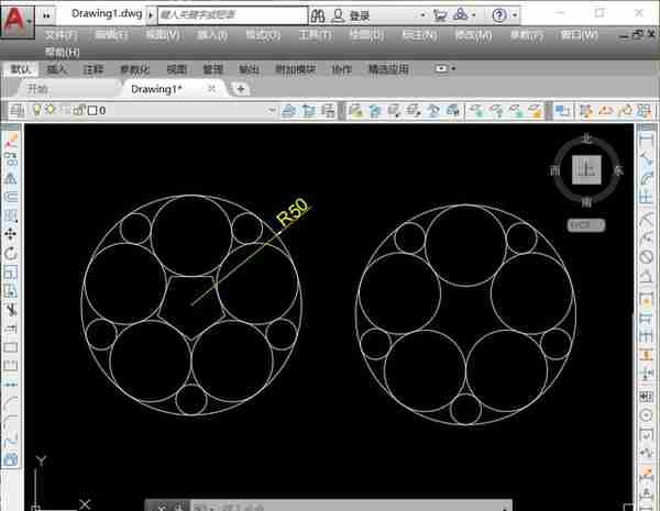 CAD环形阵列与多边形命令辅助绘制组合图形