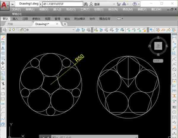 CAD环形阵列与多边形命令辅助绘制组合图形