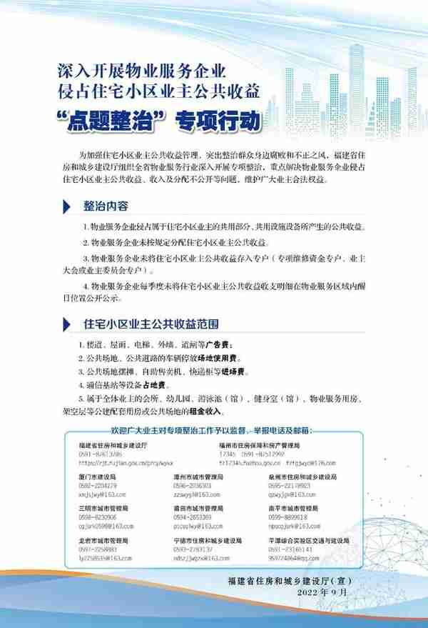 福建重拳整治侵占小区业主公共收益！举报方式公布