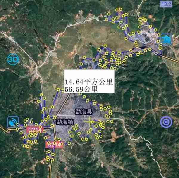 西双版纳州1市2县，城区面积统计，3县市属于边境城市和外国接壤