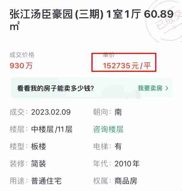 二手成交破15w+高薪“码农”如何抉择？张江板块置业天梯图来了