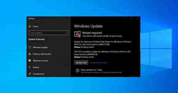 Windows 10 KB4577586更新推出 将删除Flash Player