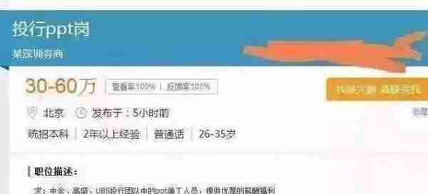 一个投行PPT美工年薪最高60万？全国20万VC/PE默默低下了头……